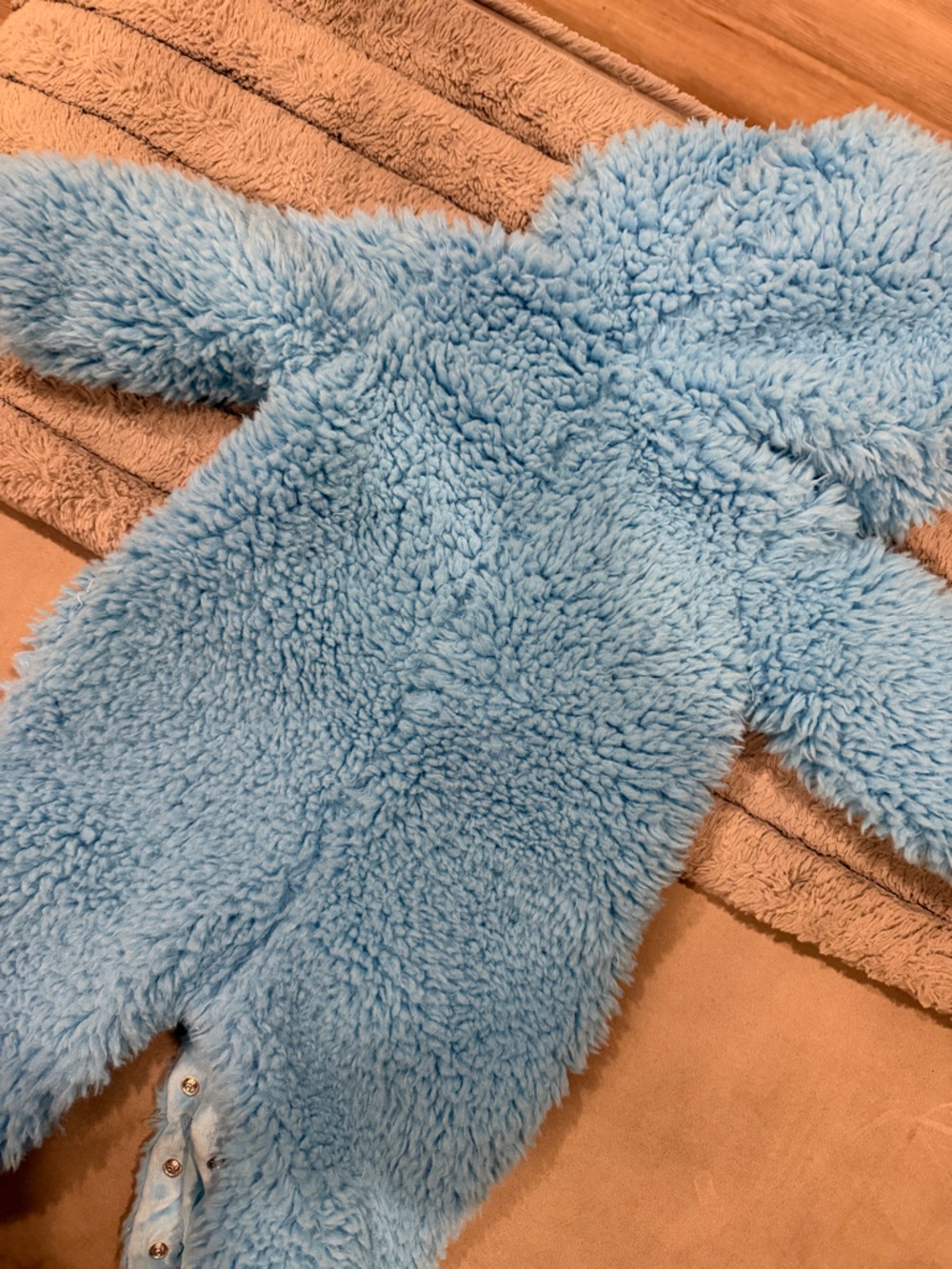 Pottery Barn Kids Light Blue Plush Hooded Jacket - Picture 3 of 4